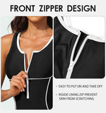 CharmLeaks Women's Padded Zip Racerback Swimsuit Swimming Costume Swimwear BNWT