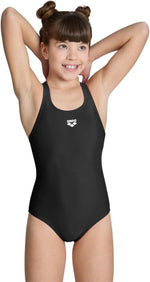 Arena Girls Dynamo Jr Junior One Piece Swimsuit Swimming Costume Black BNWT