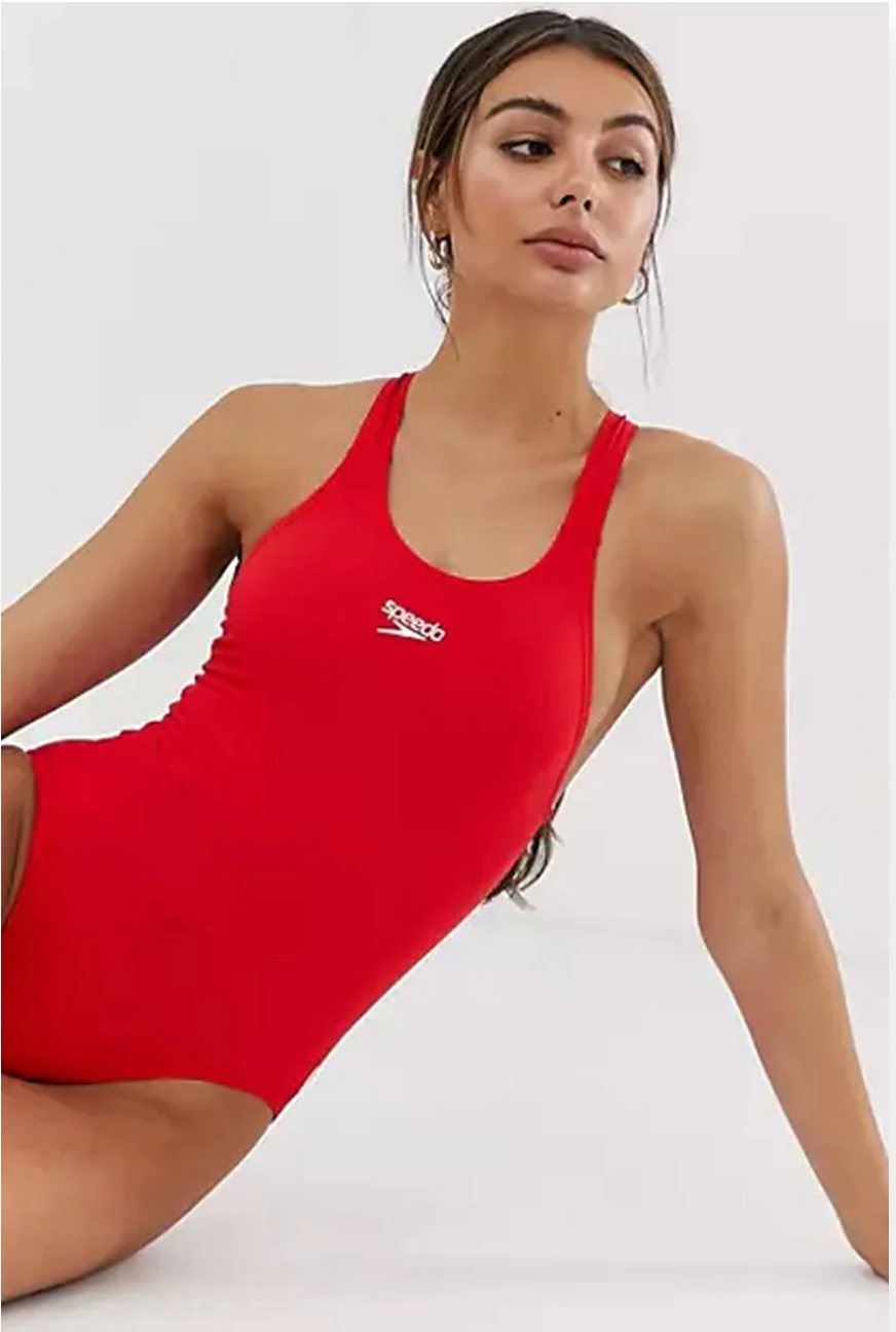 Speedo Women's Eco Endurance+ Medalist Swimsuit Swimming Costume Red 2025 BNWT