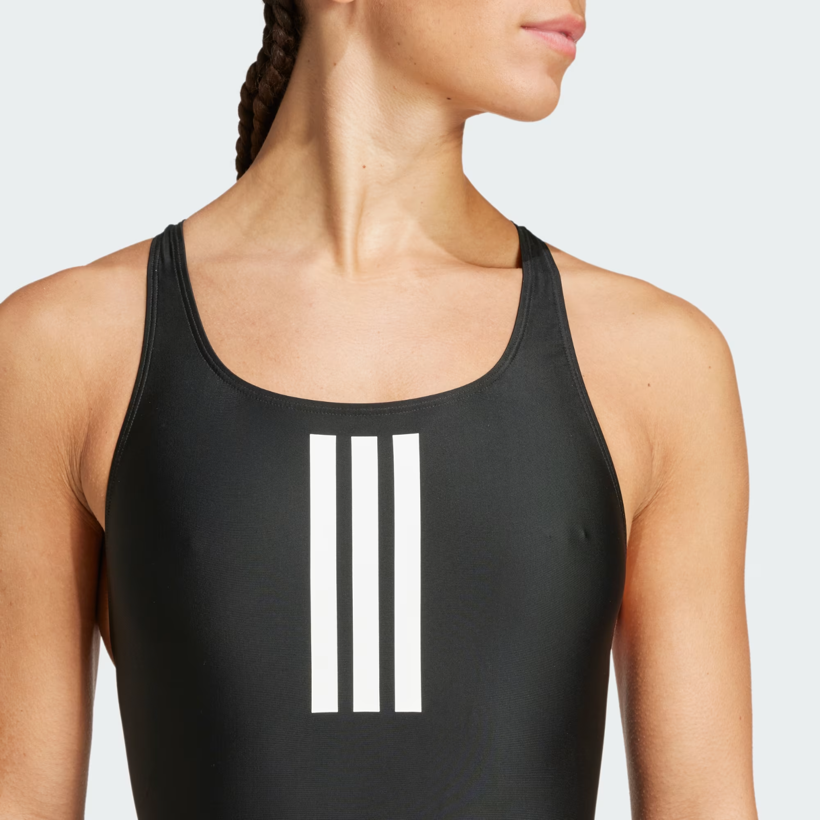Adidas Women's 3-Stripes V Back One Piece Swimsuit Swimming Costume JE1921 BNWT