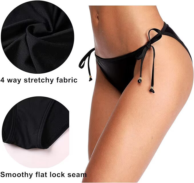 CharmLeaks Women's Medium Waist Bikini Bottom Swimsuit Swimming Costume BNWT