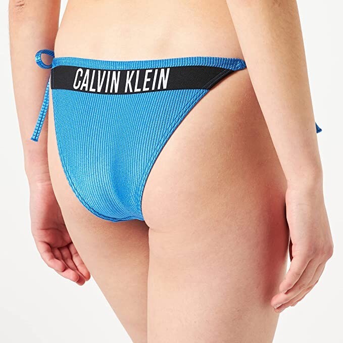 Calvin Klein Women's String Side Tie Cheeky Bikini Bottoms Swimsuit L UK 12 BNWT