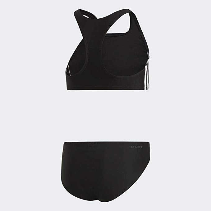 Adidas Girls Fit 3 Three Stripe Bikini Kids Swimsuit Swimming Costume BNWT