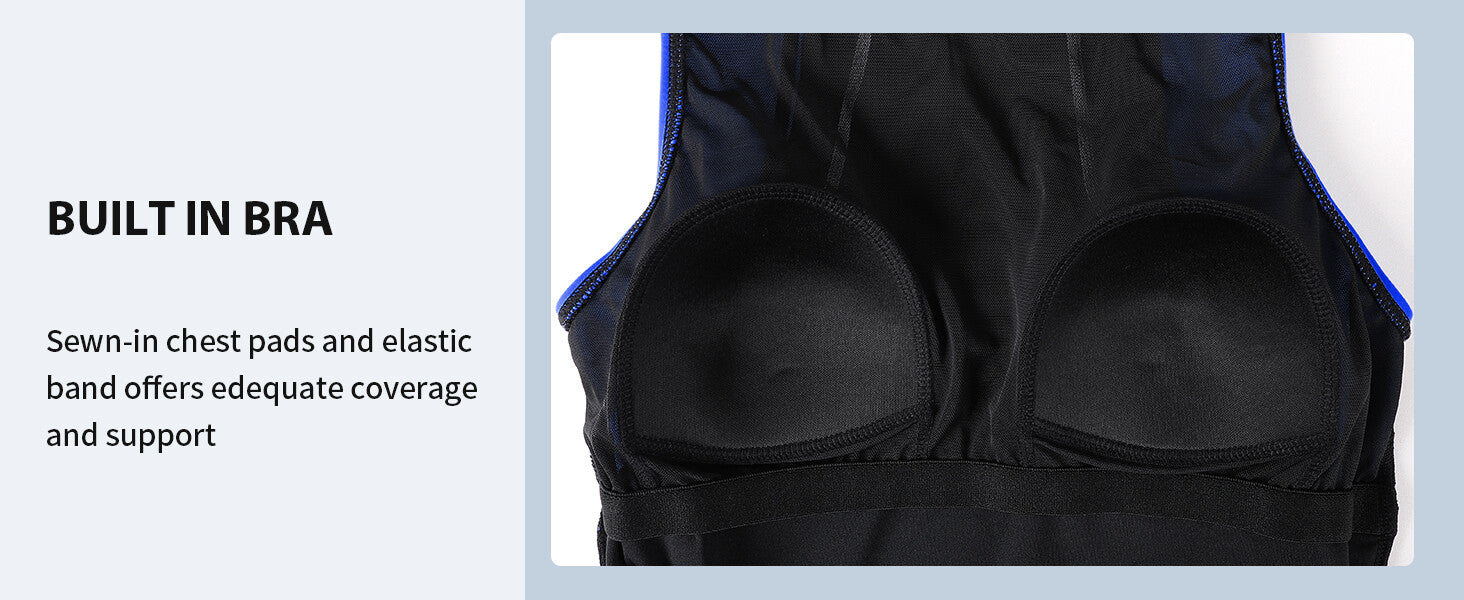 CharmLeaks Women's Padded Colour Block Racerback Swimsuit Swimming Costume BNWT