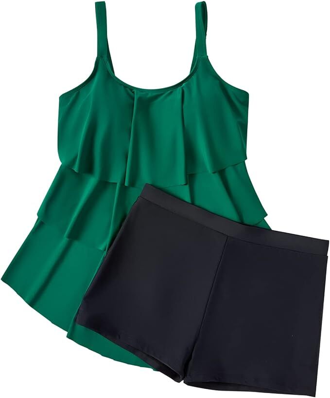 RXRXCOCO Women's Padded Tankini & Boy Shorts Swimsuit Swimming Costume BNWT