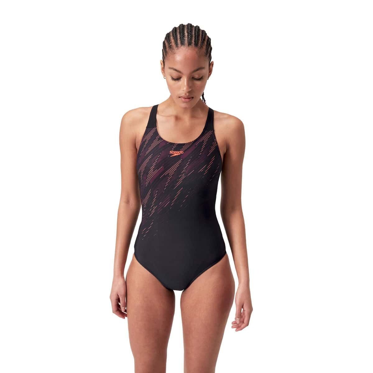 Speedo Women's Hyperboom Placement Muscleback Swimsuit Swimming Costume BNWT