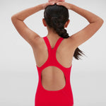 Speedo ECO Endurance+ Medalist Girls Junior Swimsuit Swimming Costume Red BNWT