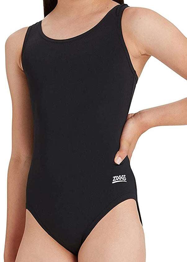 Zoggs Girls Cottesloe Black Sports Back Swimsuit Swimming Costume BNWT
