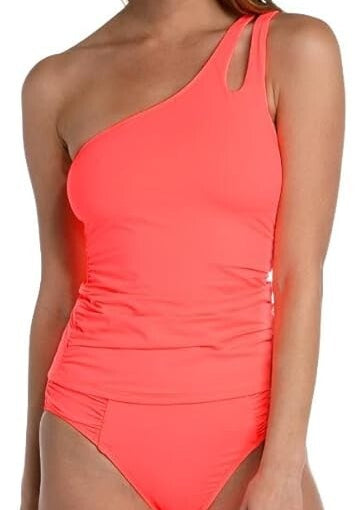 La Blanca Women's One Shoulder Keyhole Tankini Swimsuit Top Swimming Costume