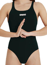 Arena Women's Solid Swim Pro Swimsuit Swimming Costume Black Ladies BNWT