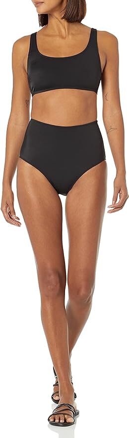 Amazon Essentials Women's High Waist Bikini Bottoms Swimsuit Swimming Costume