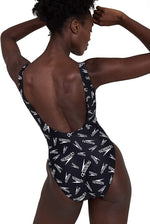 Speedo Women's Allover Deep U-Back High Leg Swimsuit Swimming Costume BNWT