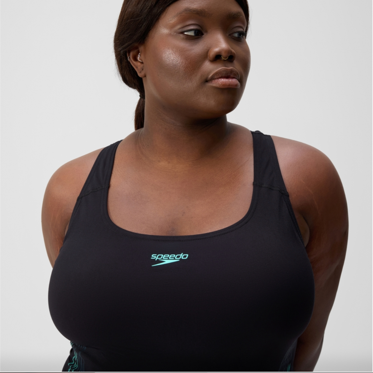 Speedo Women's Placement Medalist Swimsuit Swimming Costume Plus Size BNWT