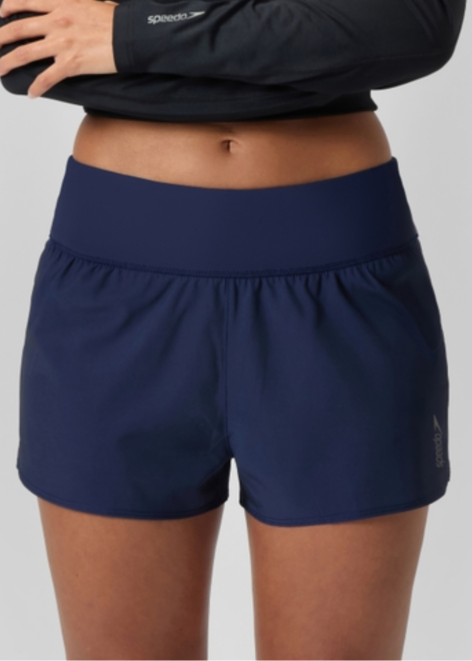 Speedo Women's Lookout Swim Shorts Swimsuit Swimming Costume Navy BNWT