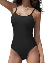 Shekini Women's Scoop Neck Padded Swimsuit Swimming Costume Backless BNWT