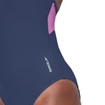 Speedo Women's Colourblock Racerback Swimsuit Swimming Costume Swimwear BNWT