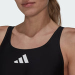 Adidas Women's 3 Bars Logo One Piece Swimsuit Swimming Costume HS1747 BNWT