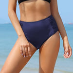 Shekini Women's High Waist Ruched Bikini Bottom Swimsuit Swimming Costume BNWT