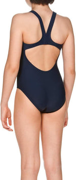 Arena Girl's Dynamo Junior One Piece Swimsuit Swimming Costume Navy BNWT
