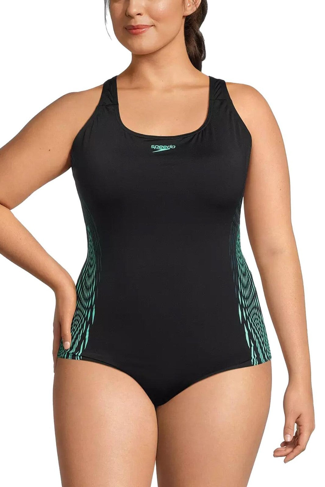 Speedo Women's Placement Medalist Swimsuit Swimming Costume Plus Size BNWT