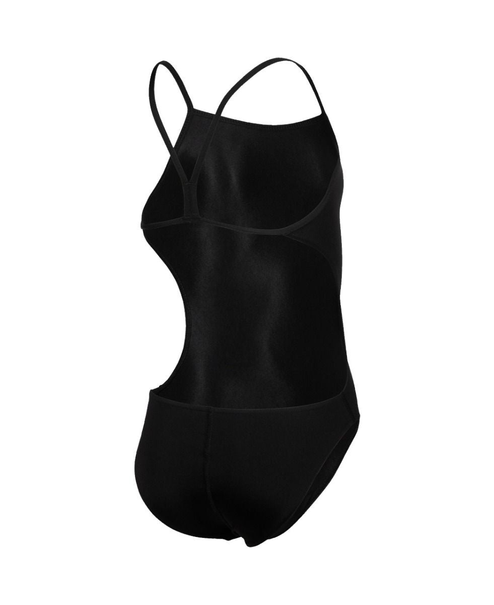 Arena Girl's Team Swimsuit Challenge Solid Swimming Costume Black BNWT