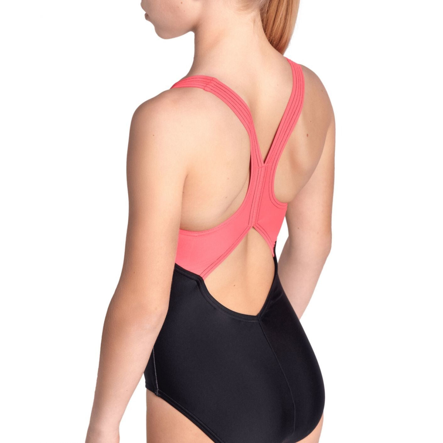 Arena Girl's Splash Point V Back Graphic Swimsuit Swimming Costume BNWT