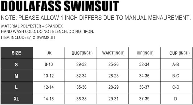 DOULAFASS High Waist Ruched Tummy Control Bikini Swimsuit Swimming Costume BNWT
