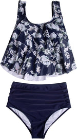 RXRXCOCO Women's Padded Tankini High Waist Swimsuit Swimming Costume BNWT