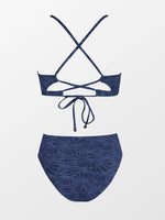 Cupshe Women's High Waisted Criss-Cross Bikini Swimsuit Swimming Costume BNWT