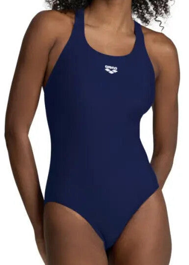 Arena Women's Dynamo One Piece R Swimsuit Swimming Costume Swimwear Navy BNWT