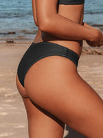 Cupshe Women's Ribbed Low Waisted Bikini Bottom Swimsuit Swimming Costume BNWT