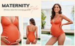 Cupshe Women's Maternity Pregnancy Swimsuit Swimming Costume Ruched BNWT
