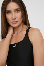 Adidas Women's Mid 3-Stripes Swimsuit Swimming Costume HA5993 BNWT