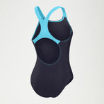 Speedo Women’s Medley Logo Medalist Swimsuit Swimming Costume Navy Blue BNWT