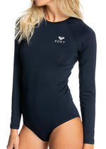 Roxy Women's One Piece Rash Bodysuit Long Sleeved Back Zip Swimsuit UPF50 BNWT