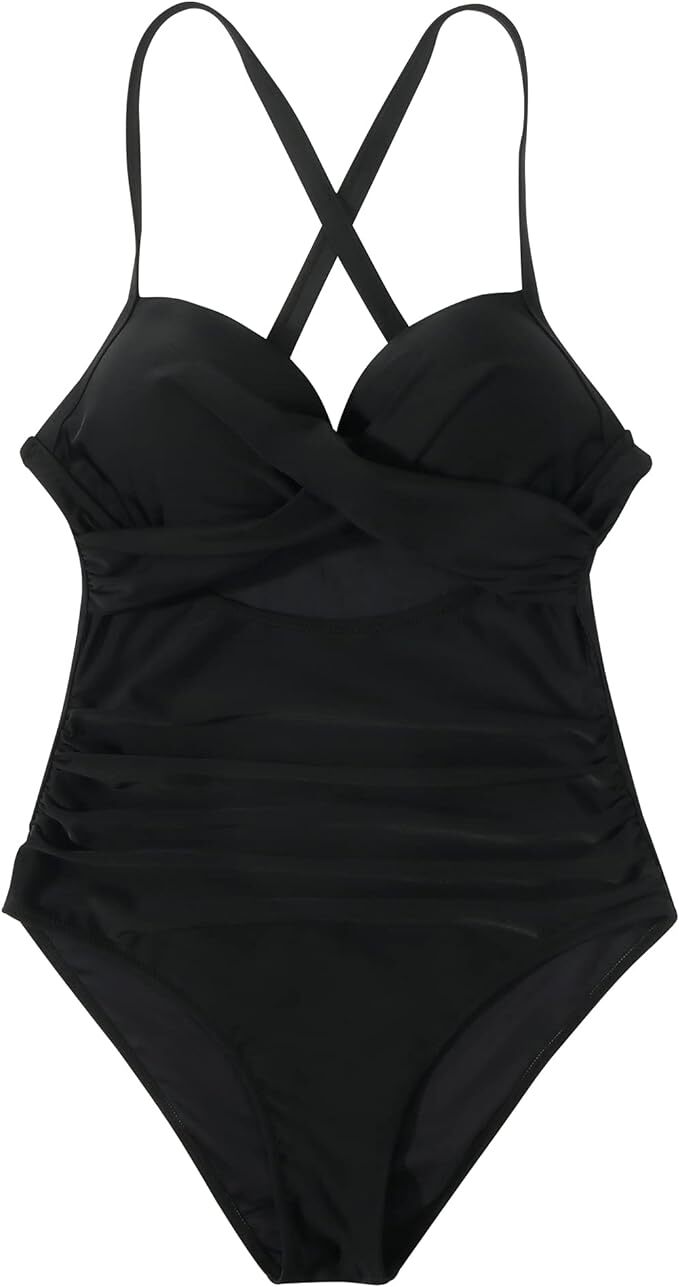 DOULAFASS Women's Tummy Control Cutout One Piece Swimsuit Swimming Costume BNWT