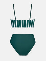 Cupshe Women's High Waist Twist Front V Bikini Swimsuit Swimming Costume BNWT