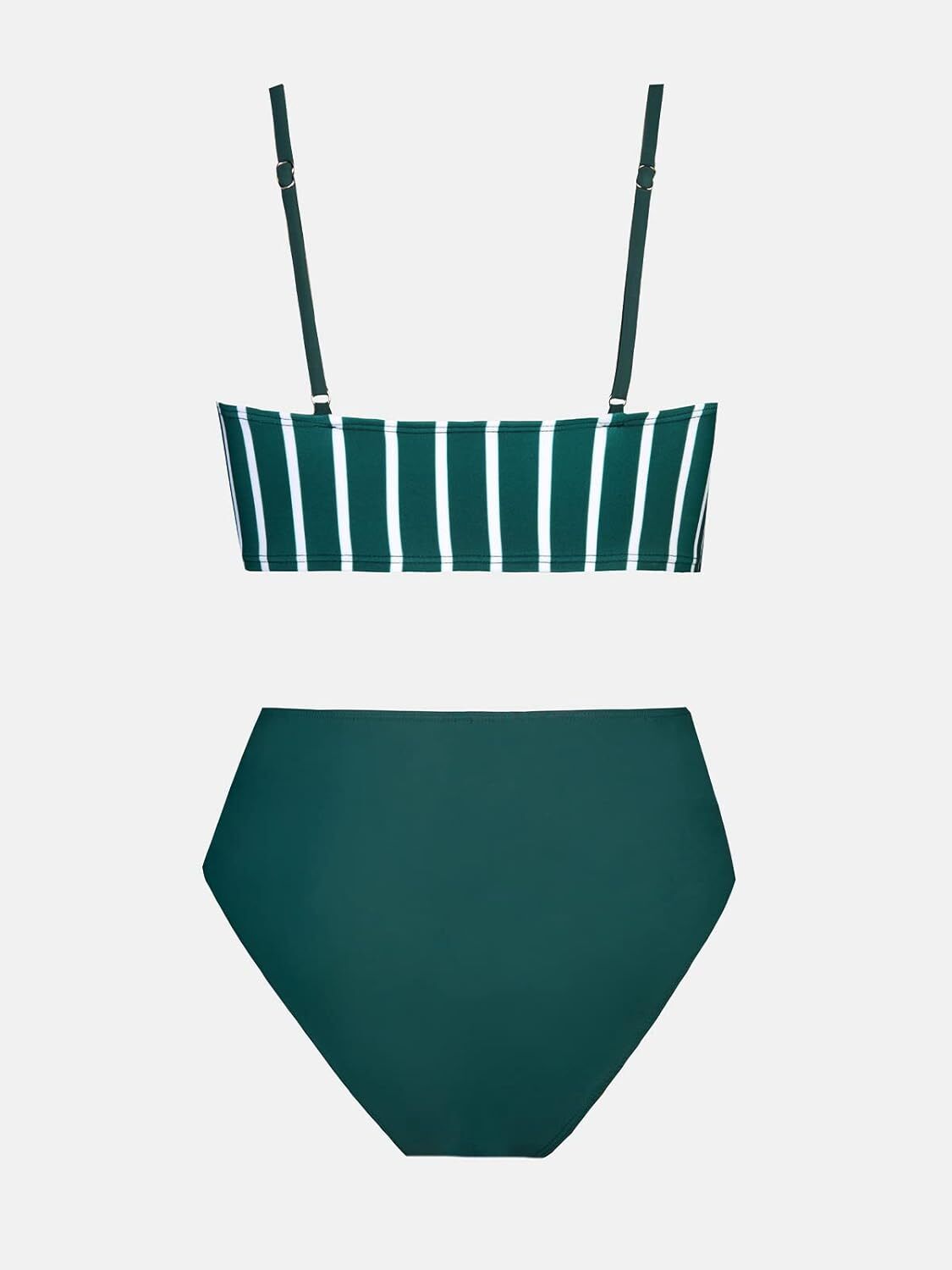 Cupshe Women's High Waist Twist Front V Bikini Swimsuit Swimming Costume BNWT