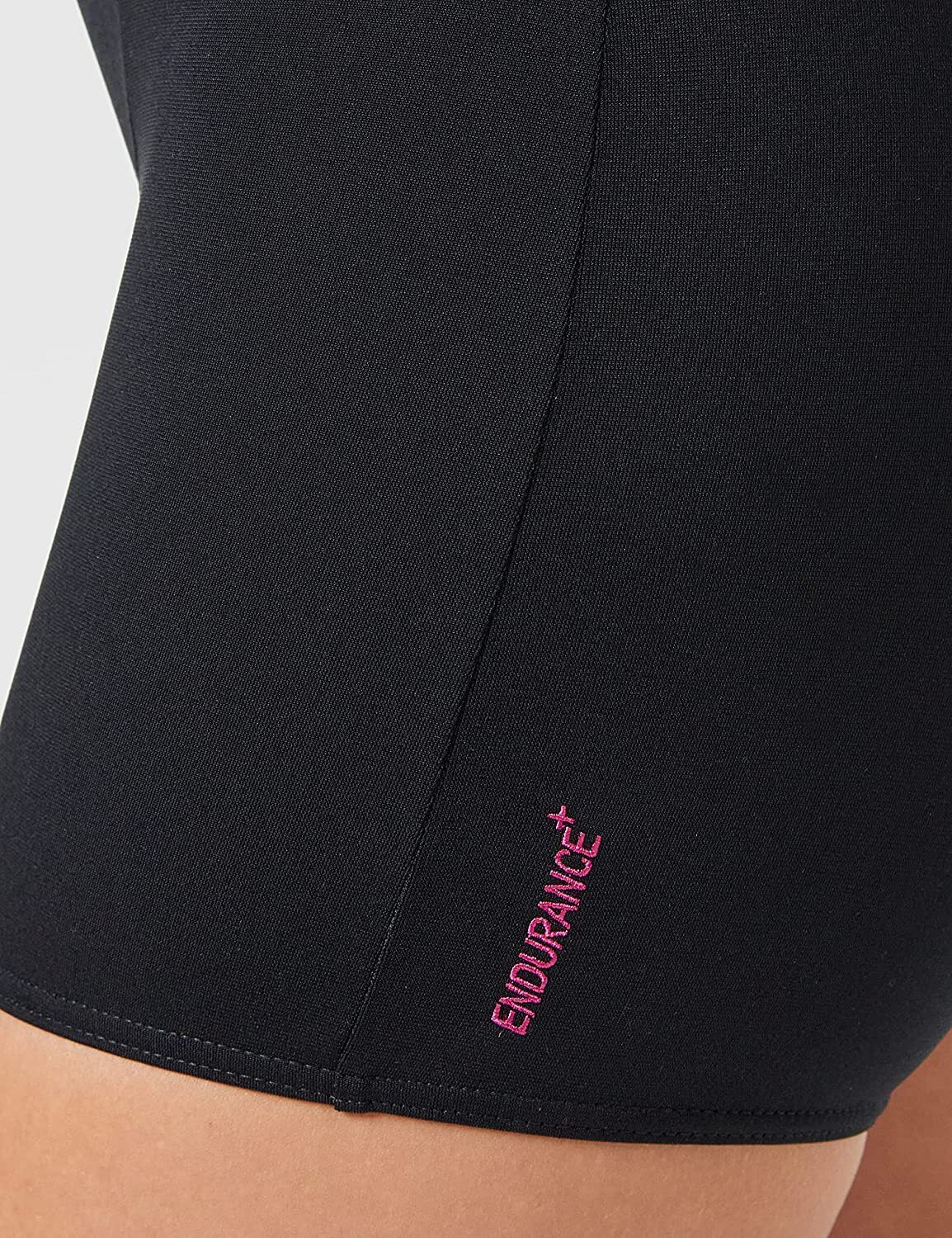 Speedo Women's Hyperboom Splice Legsuit Swimming Costume Swimsuit Pink BNWT