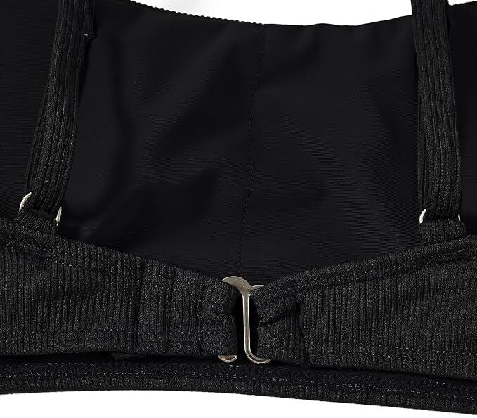 RXRXCOCO Tummy Control High Waist Ribbed Bikini Swimsuit Swimming Costume BNWT