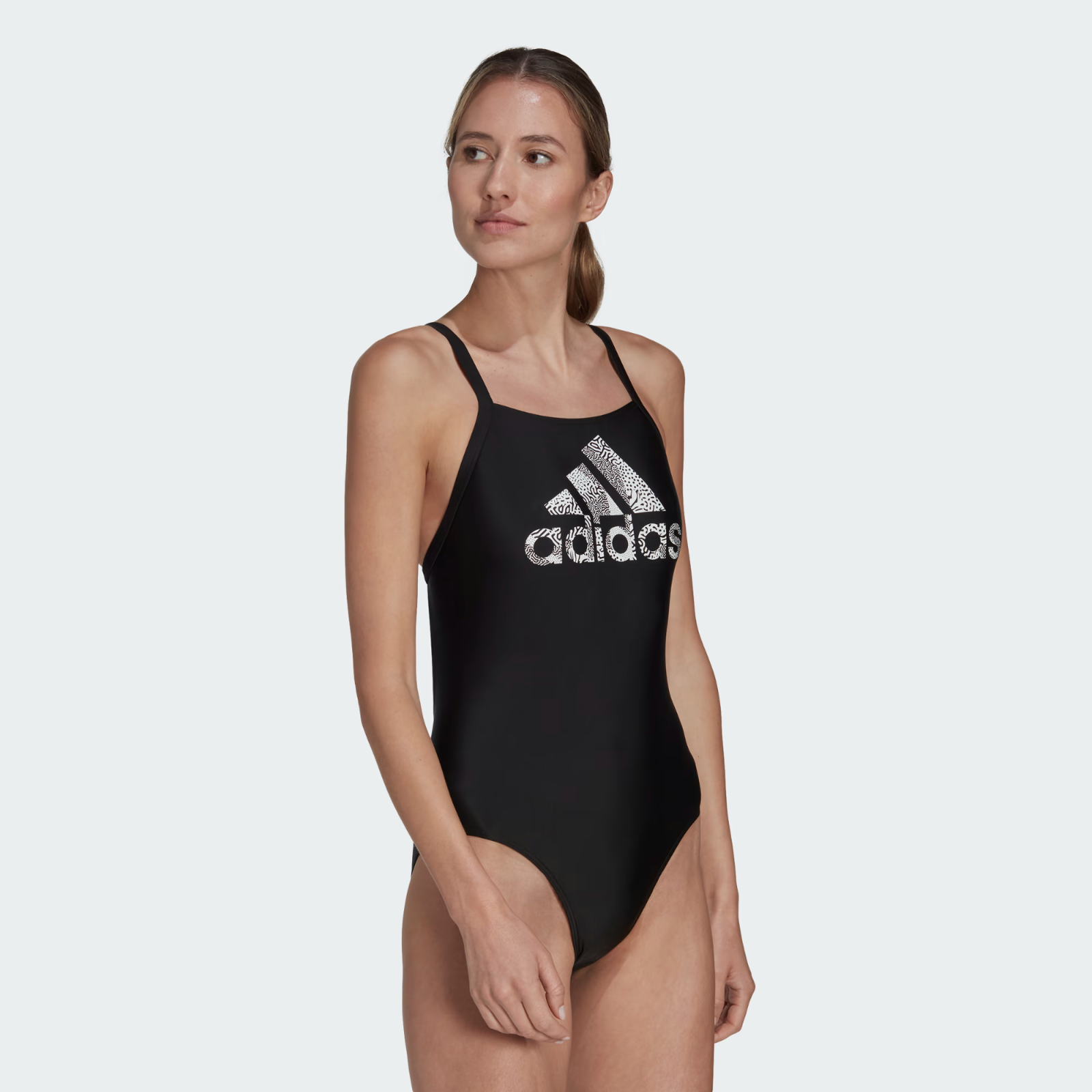 Adidas Women's Big Logo One Piece Swimsuit Swimming Costume HS5316 BNWT
