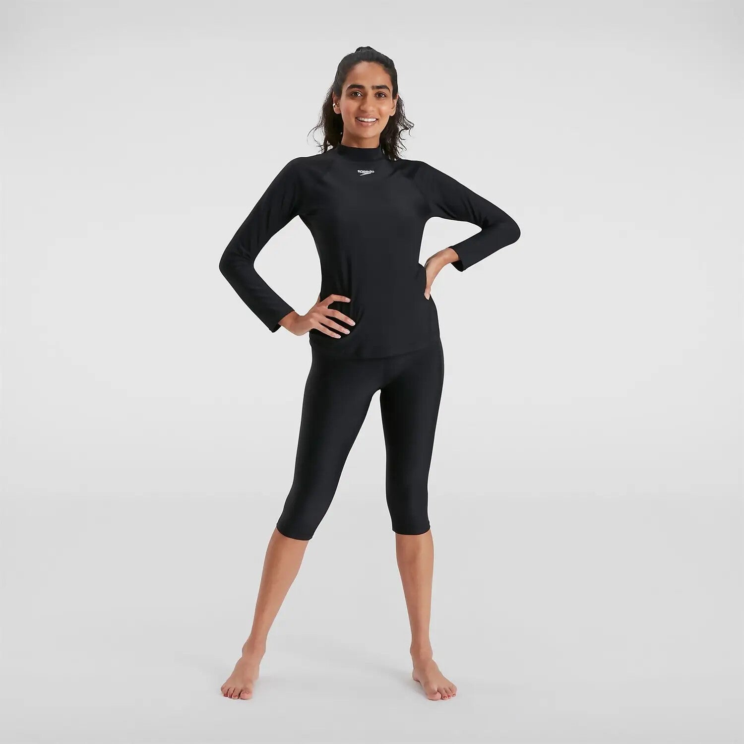 Speedo Women's Printed Long Sleeved Rash Top Swimsuit Swimming Costume BNWT