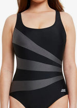 Zoggs Women's Sandon Scoopback Ecolast Swimsuit Swimming Costume BNWT