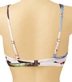 Sunseeker Women's Flower Bomb Bikini Top Plunge Swimsuit Swimming UK 22 D BNWT