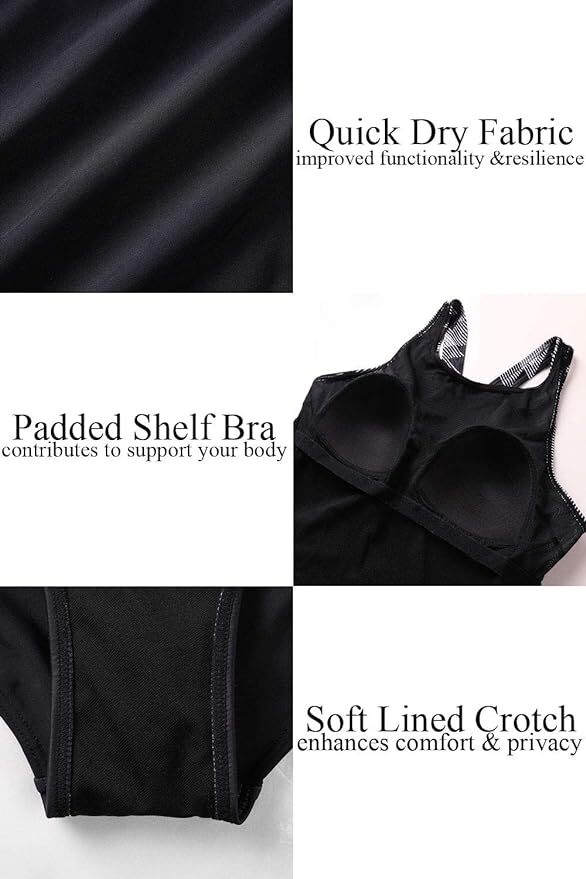 CharmLeaks Women's Padded Racerback Swimsuit Swimming Costume Swimwear BNWT