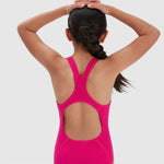 Speedo ECO Endurance+ Medalist Girls Junior Swimsuit Swimming Costume Pink BNWT