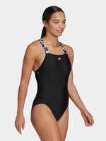 Adidas Women's Tape Swimsuit Swimming Costume Beach HA6020 BNWT