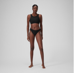 Speedo Women's Solid High Neck Crop Top Swimsuit Swimming Costume Swimwear BNWT