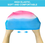 TSHAOUN 2 Pack Classic Silicone Swim Cap Swimming Hat Adults Men Women BNWT
