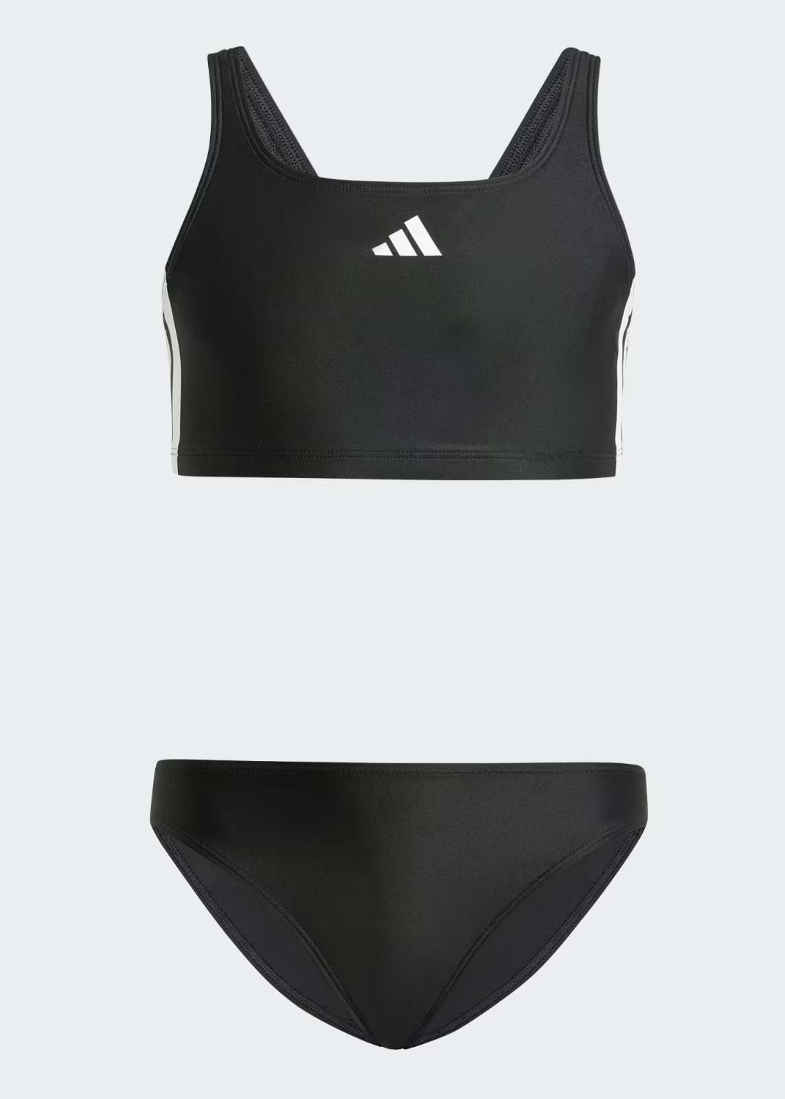 Adidas Girl's 3 Three Stripe V-Back Bikini Kids Swimsuit Swimming Costume BNWT